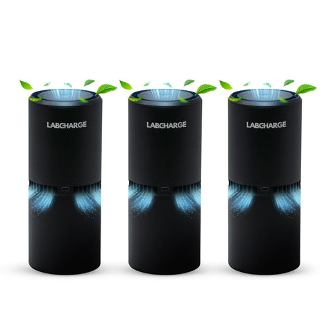 Lab Charge small ionic air purifier front view for quiet, filter-free air refresh.