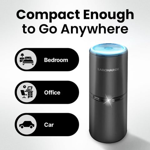 LabCharge compact air purifier zero maintenance design emphasizes simplicity
