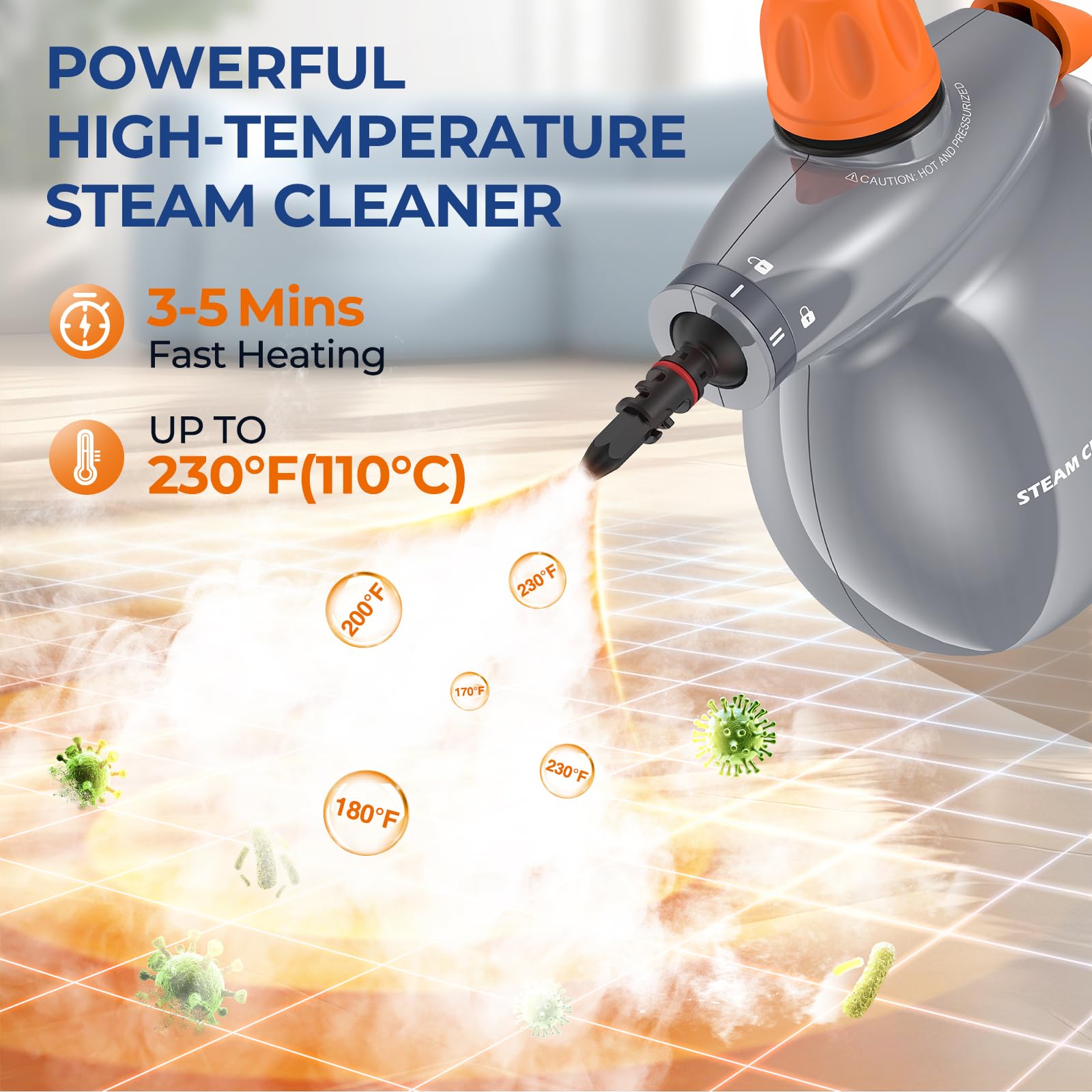 LABIGO extended spray nozzle targets tight grout lines with precise steam