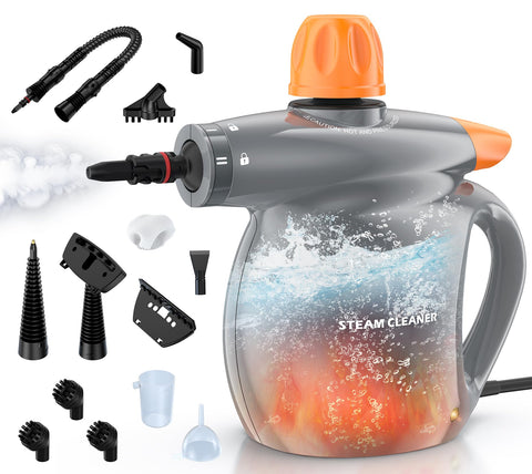 LABIGO steam cleaner front view demonstrates compact design for quick home cleaning