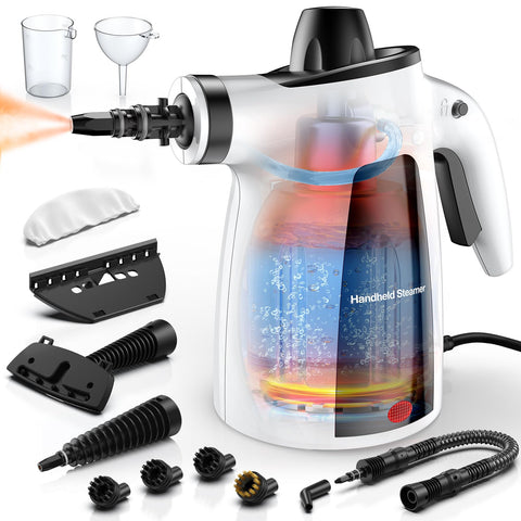 LABIGO steam cleaner top view for a compact, easy-to-store cleaning solution.