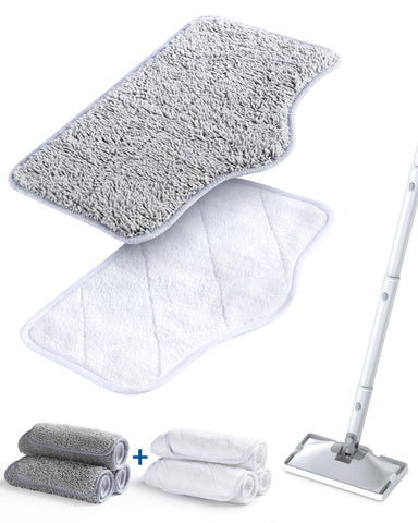 LABIGO steam mop pads close-up, six-pack packaging for easy, cost-saving cleaning.