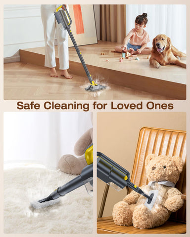 LABIGO swiveling head reaches tight corners with ease.