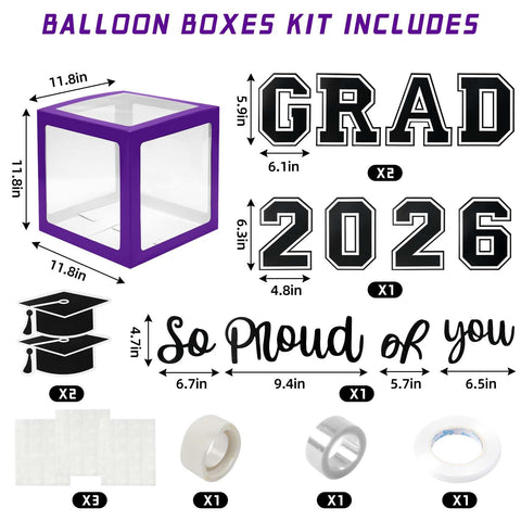 Labrostar graduation decorations 4 boxes showcase 2026 grad lettering
