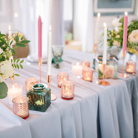 Lacaser multi-color taper candles ideal for centerpiece styling