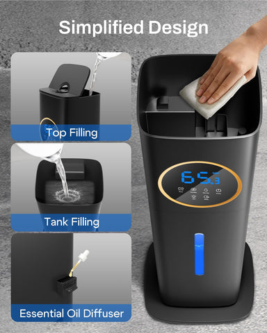 Lacidoll 12-hour timer lets you schedule mist across the day.