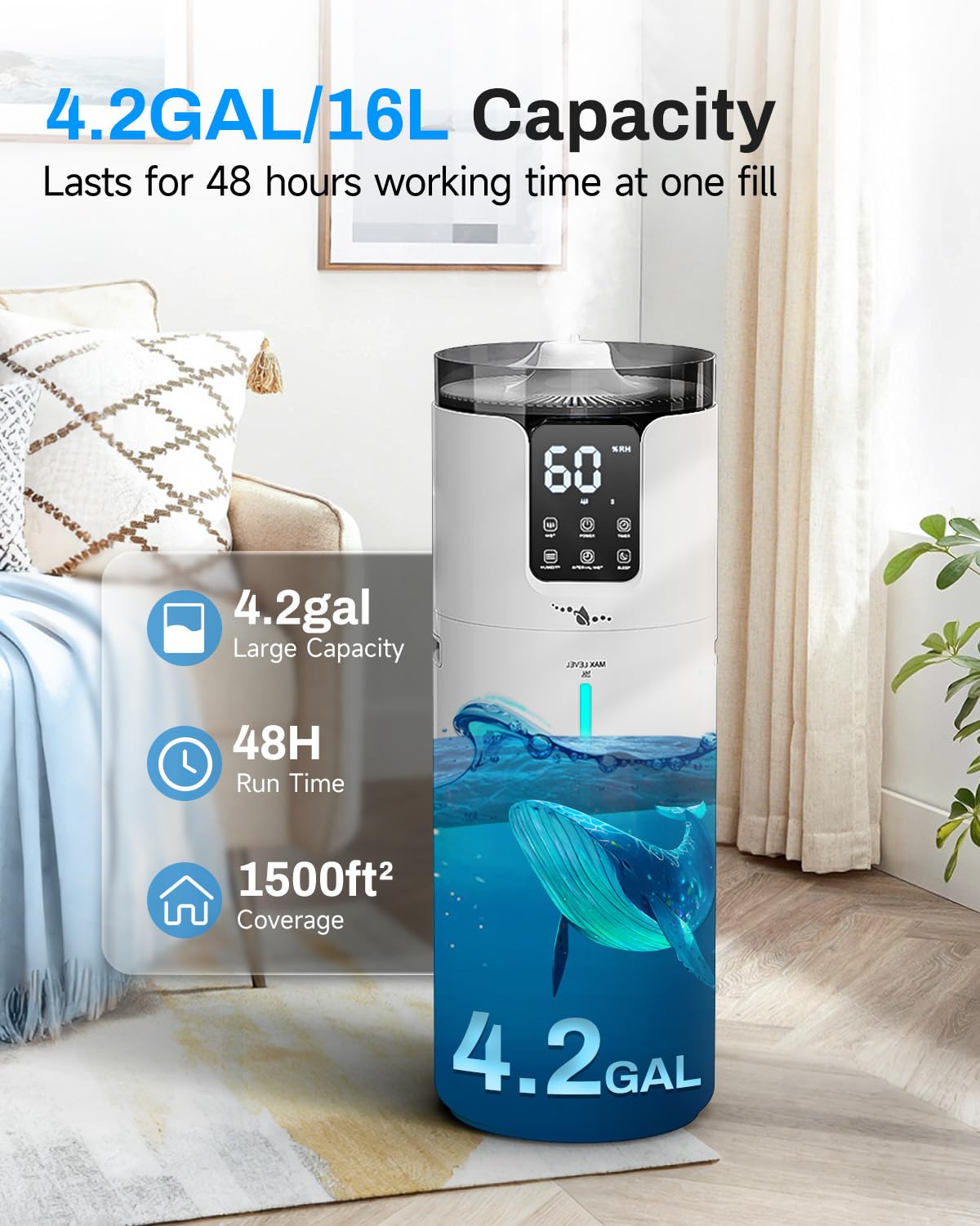 Lacidoll extension tube directs mist to targeted areas in living spaces