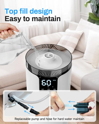 Lacidoll humidifier featuring stainless steel atomizer for durability