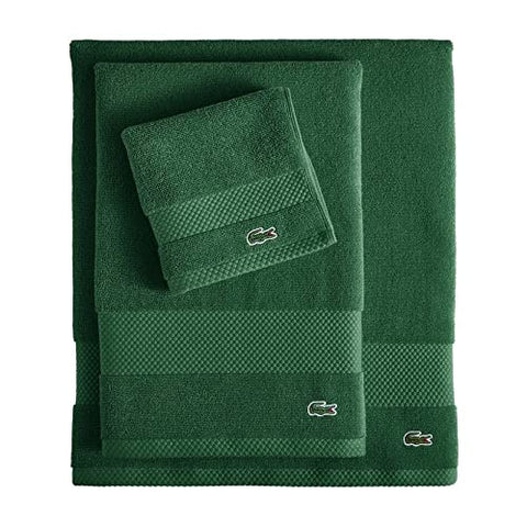 Lacoste Heritage bath sheet plush terry loops feel soft and absorbent