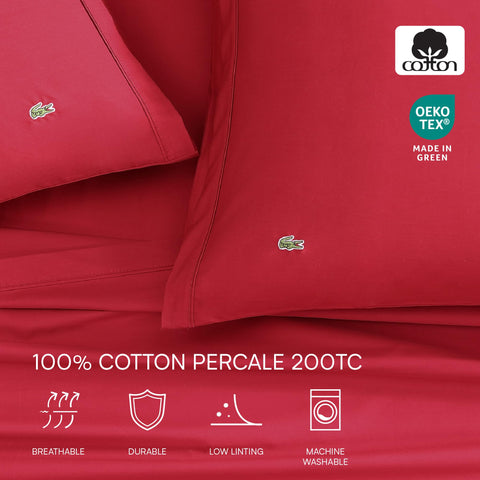 Colorful Lacoste sheet option demonstrates versatile styling for any bedroom.