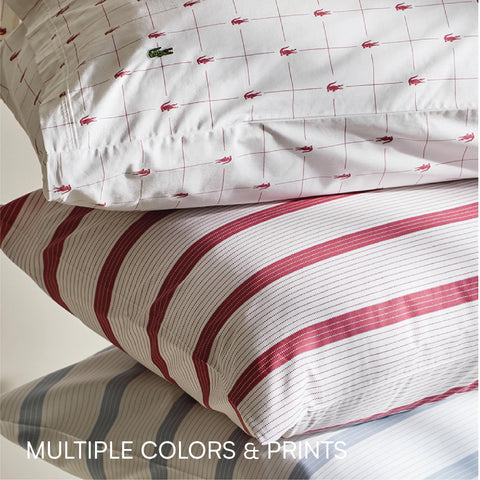 Lacoste Slice easy-care bedding is machine washable for simple upkeep.