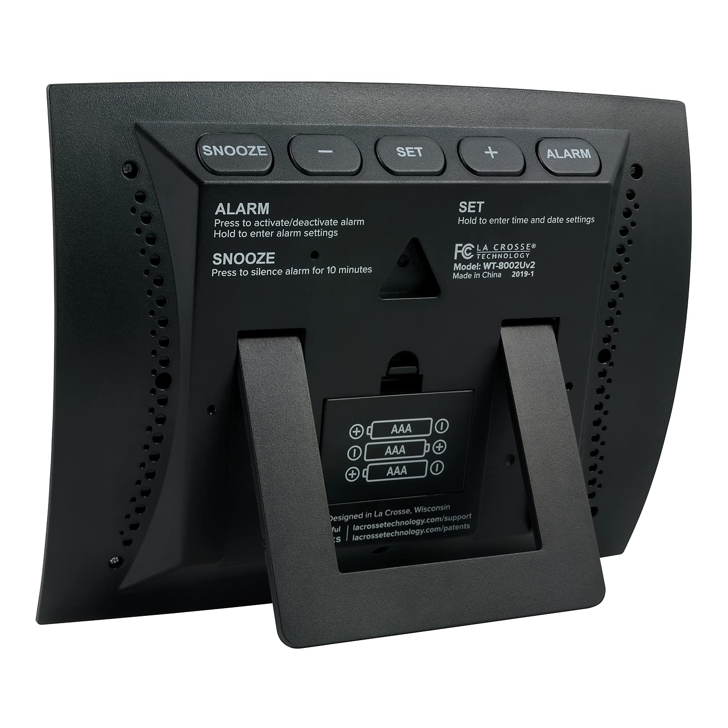 La Crosse WT-8002U calendar and weekday display.