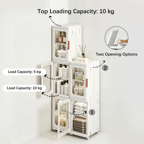 Lacusmall tool-free assembly: unfold panels and doors for quick setup