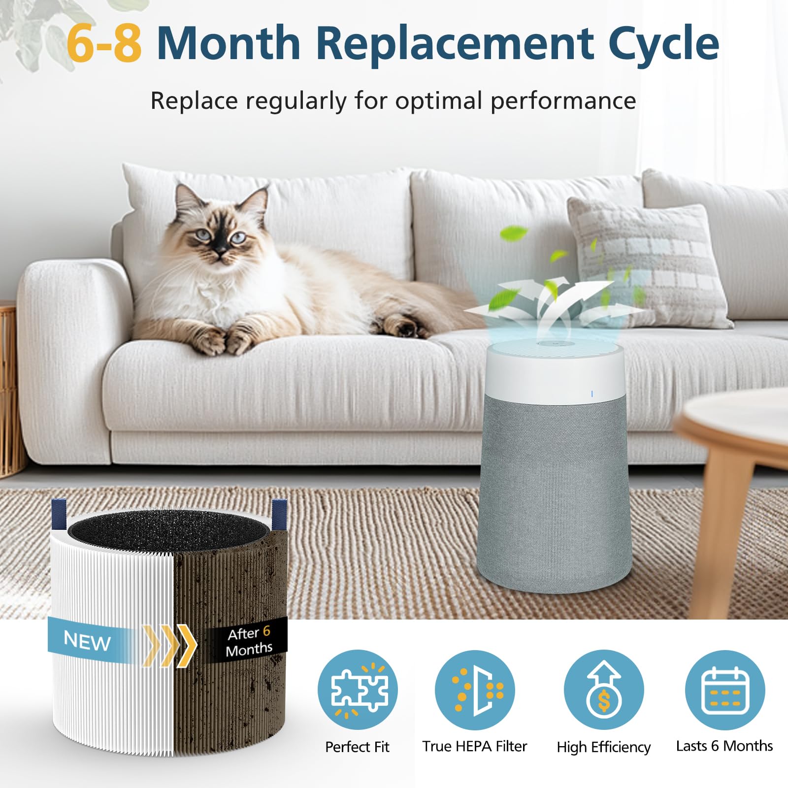 Lacvik 511i Max replacement filter shown for easy installation