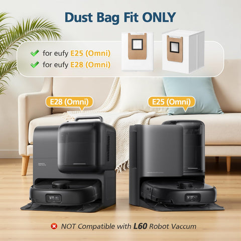 Lacvik E25/E28 bag open with capacity graphic highlighting 3L storage capacity.