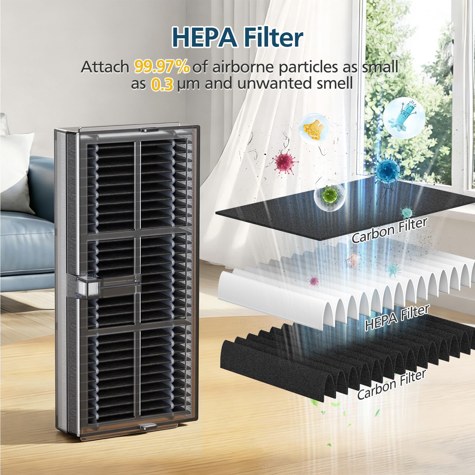 Lacvik filters for MOVA P10 Pro Ultra trap dust and fine particles