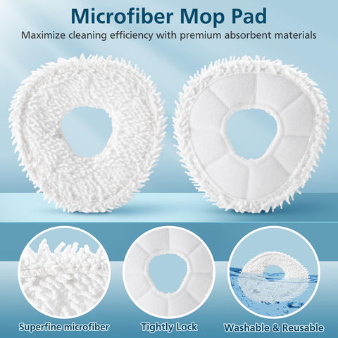 Lacvik Narwal Freo X Ultra microfiber mop pads absorb spills quickly