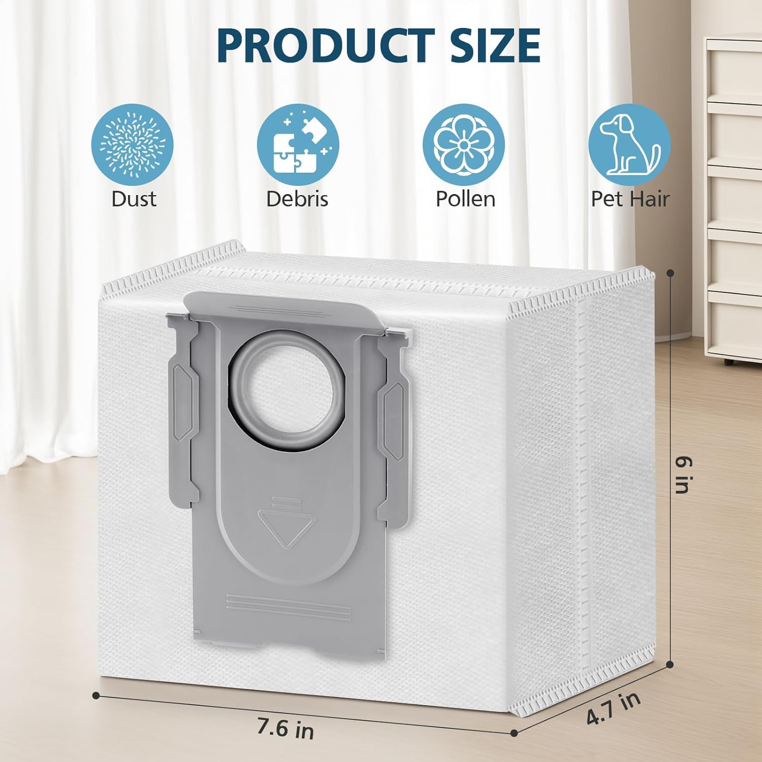 Lacvik Q10 S5+ dust bag capacity 3.6L reduces changes.