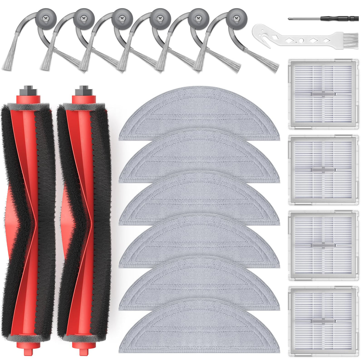 Lacvik Q10 S5 main brush for effective dirt pickup on carpet and hard floors