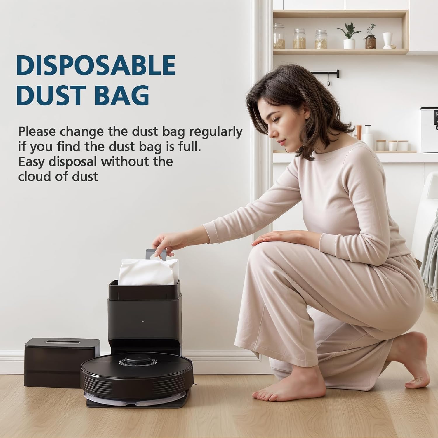Lacvik S7 Pro Ultra dust bag with sturdy slot guards against leaks.