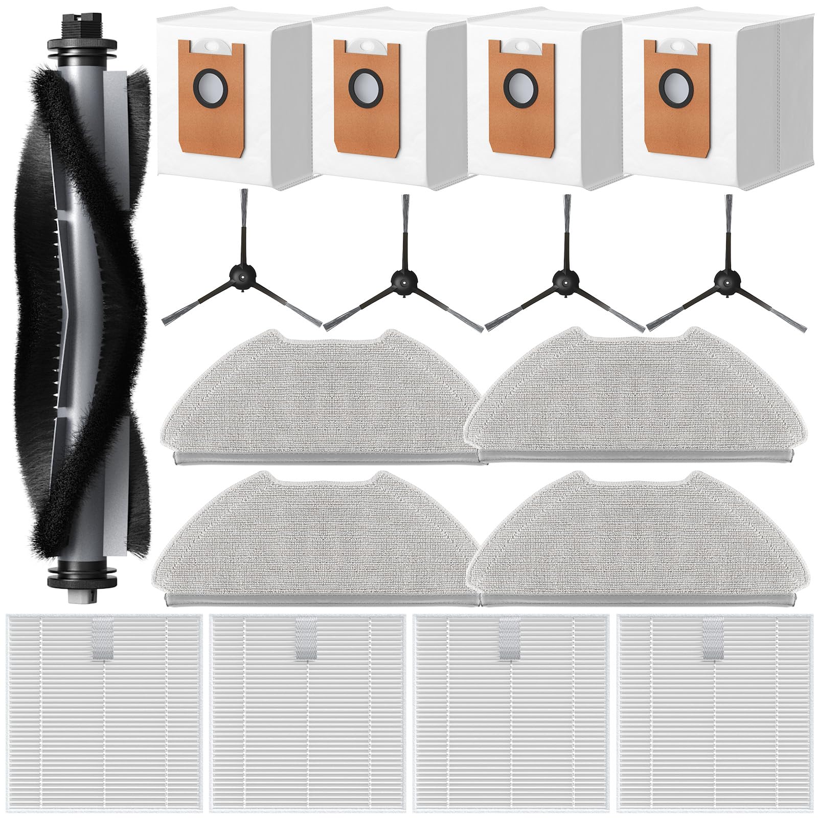 Lacvik T20+ roller brush enhances debris pickup on bare floors.