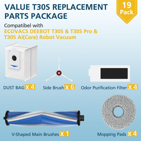 Lacvik T30S compatibility with ECOVACS DEEBOT models.