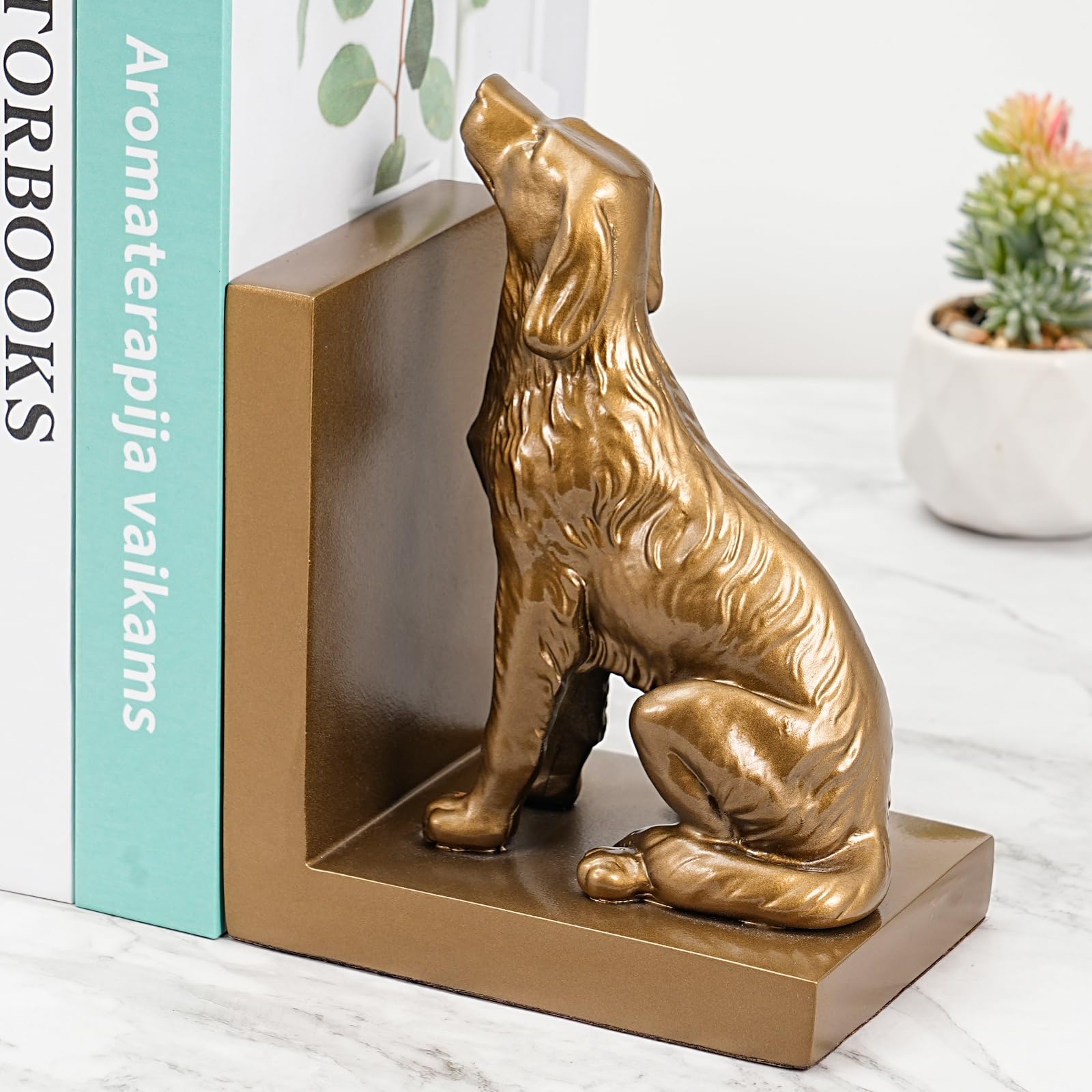 LADDERU dog bookends make a thoughtful gift for dog lovers and readers.