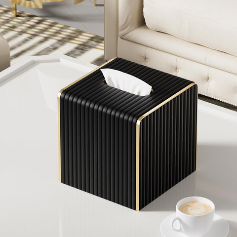 LADSTAG tissue box cover stain-resistant PU leather resists spills