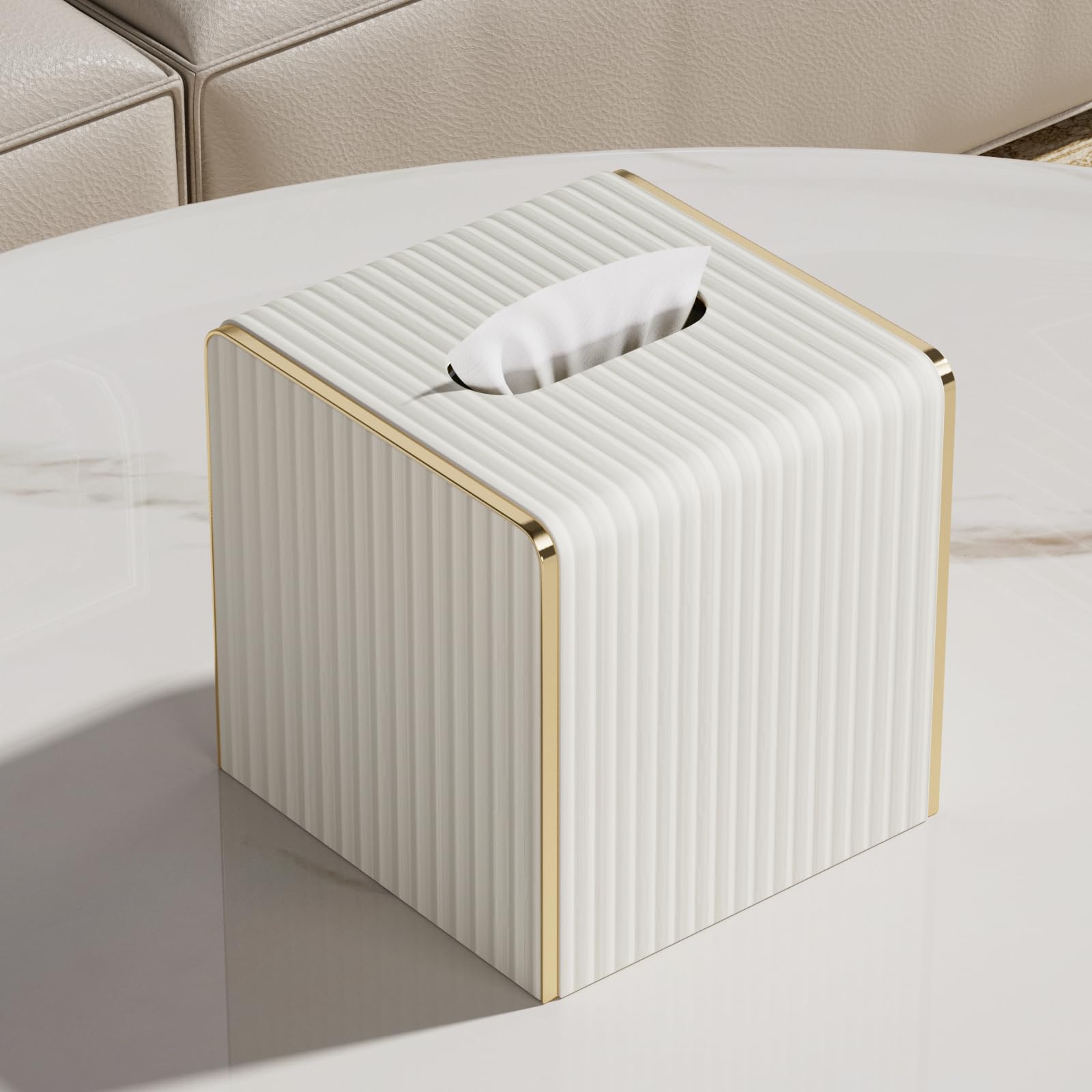 LADSTAG wide-dispense slot tissue cover simplifies one-handed access in any room.