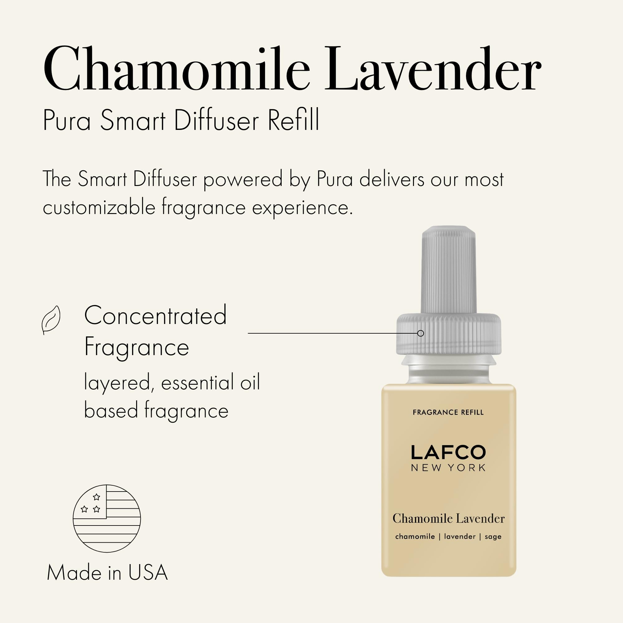 LAFCO New York Pura refill vial Chamomile Lavender for rooms up to 1,000 sq ft.