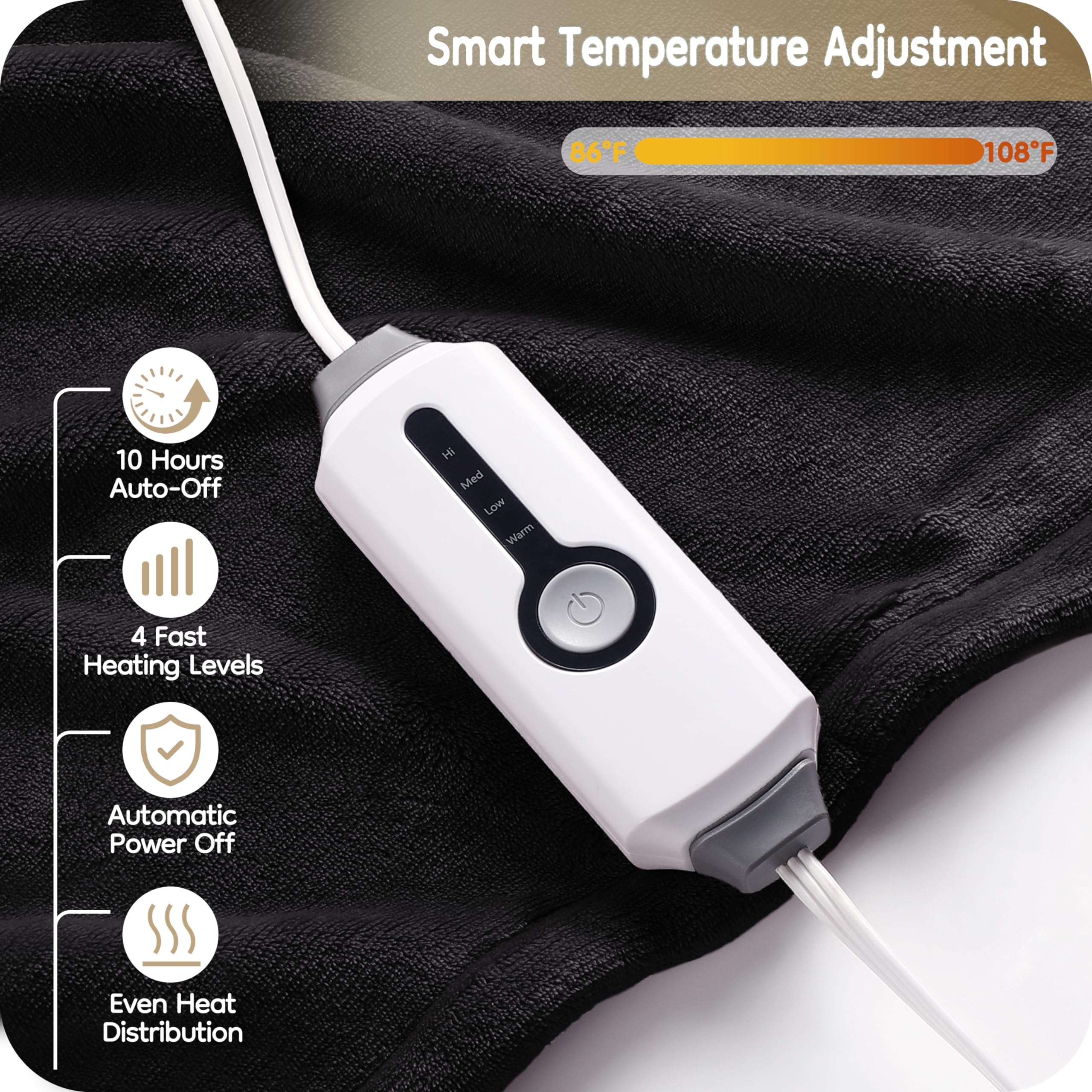 Detached cord from the LaffyLo blanket for easy washing