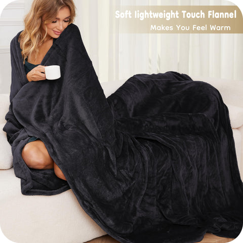 LaffyLo blanket laid flat to emphasize safe, non-folding use
