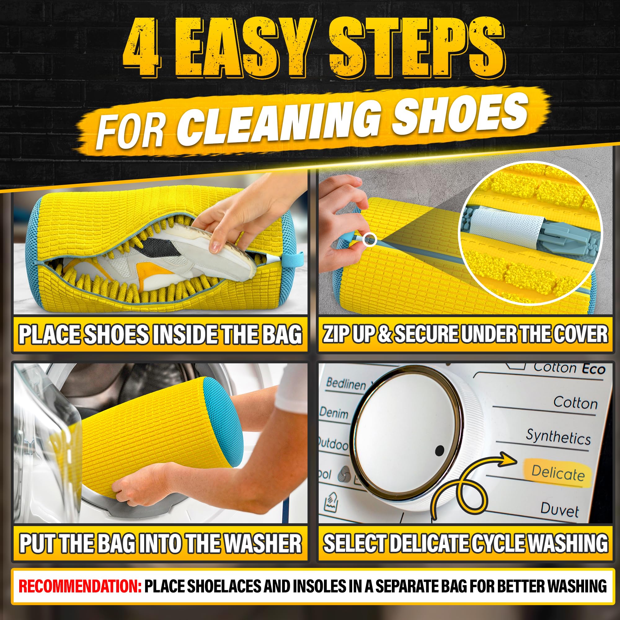 Lagarto XXL Premium Shoe Bag fits most shoes and sizes easily.