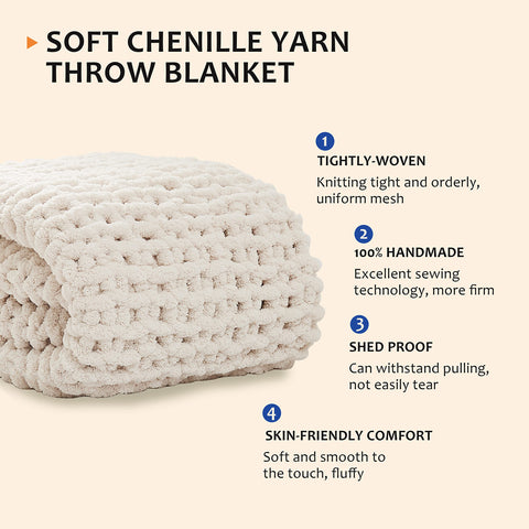 L'AGRATY blanket on sofa adds soft decor and comfort.