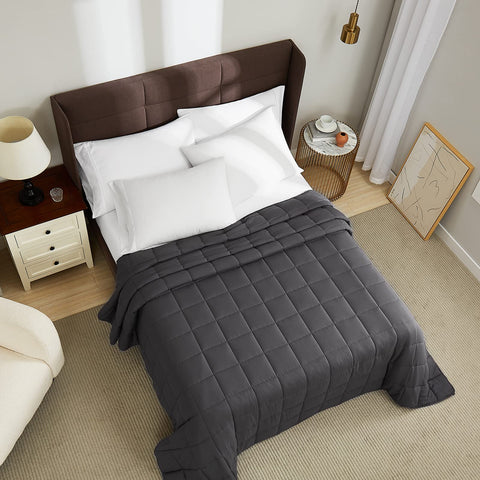 L'AGRATY blanket with breathable microfiber cover for cooling in warm weather