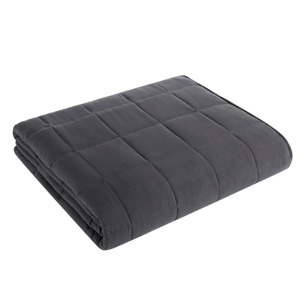 L'AGRATY king-size weighted blanket 20lbs on bed for all-season comfort