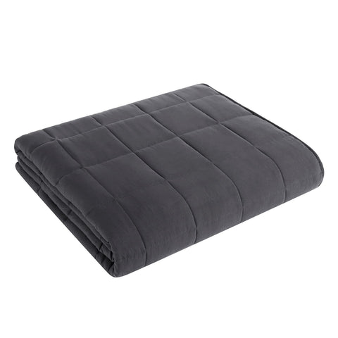 L'AGRATY king-size weighted blanket 20lbs on bed for all-season comfort