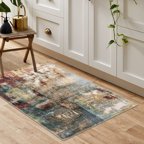 Lahome Small Rug for Bathroom keeps feet dry with anti-slip backing.