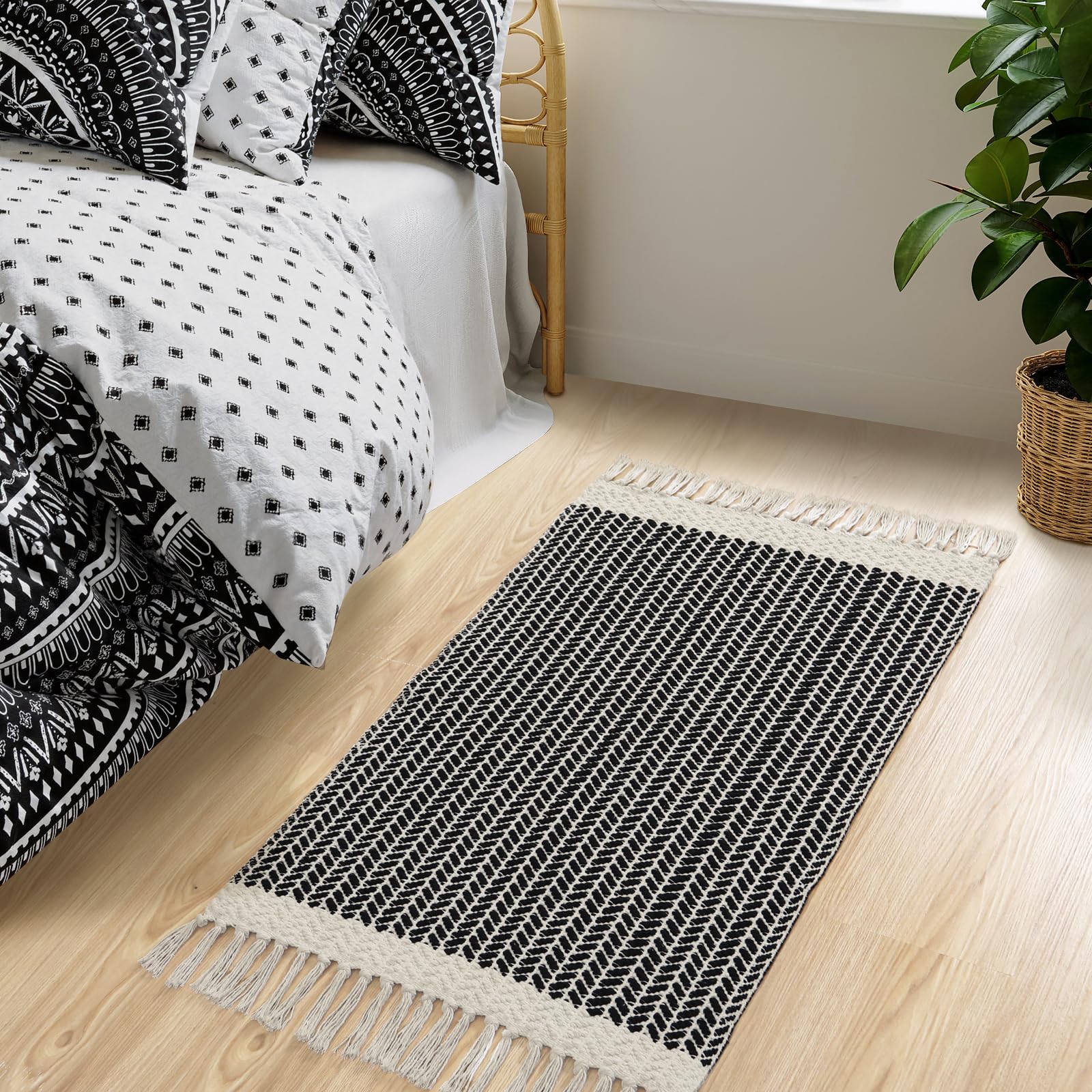 Lahome Belle Boho rug lightweight and portable for easy redecorating