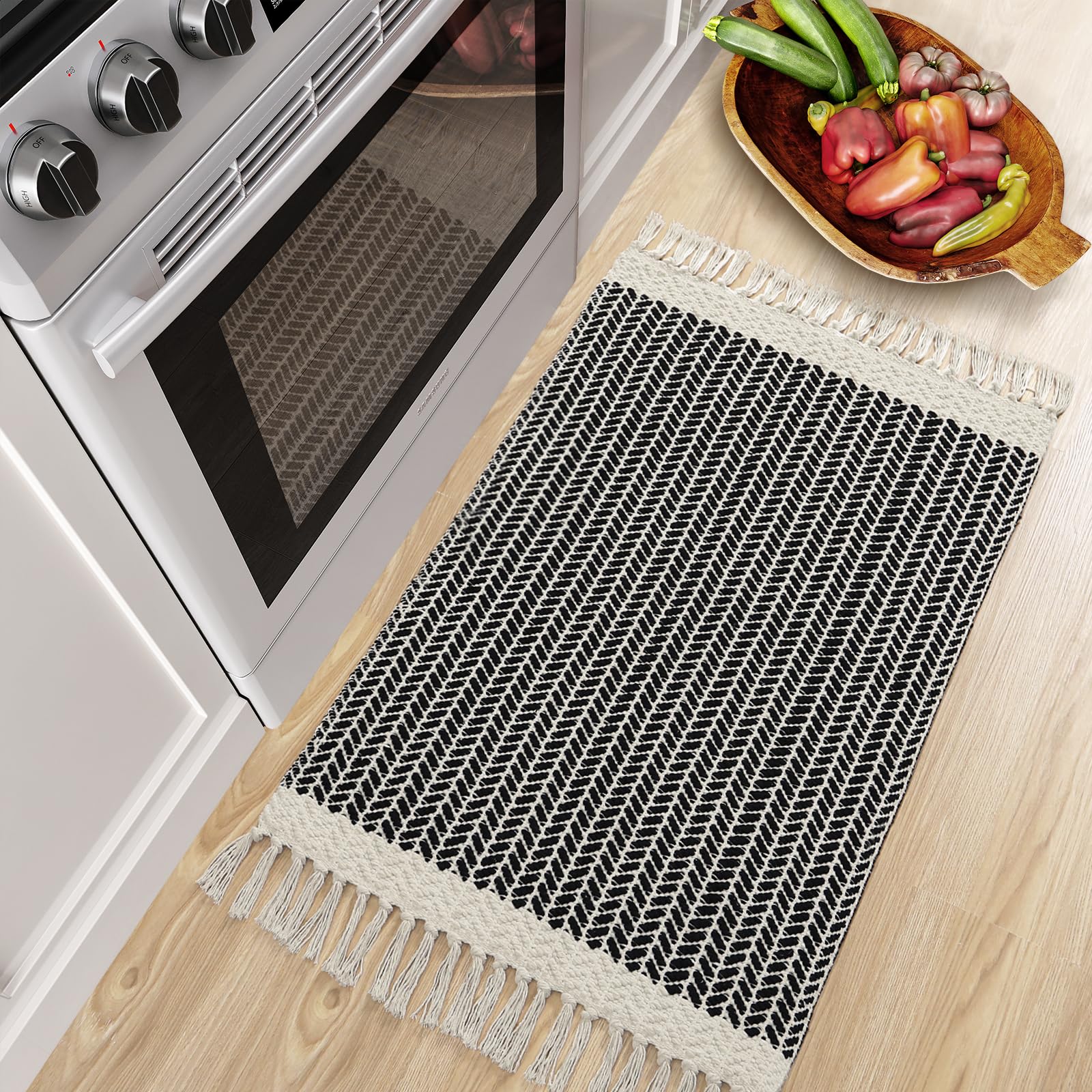 Lahome Belle Boho rug soft cotton feels gentle under bare feet