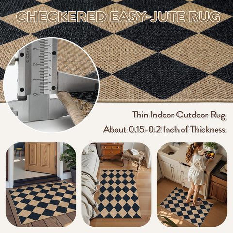 TPE backing on Lahome Colette rug provides slip resistance on clean floors