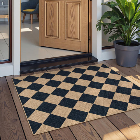 Compact 2x3 Colette rug fits front doors, kitchens, and entryways