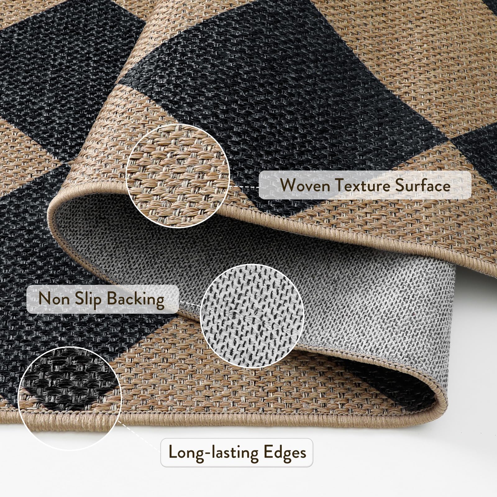 Lahome Colette runner in kitchen demonstrates easy clean low-pile practicality
