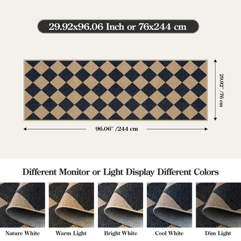 Lahome Colette rug with non-slip backing secures busy entryways and kitchens