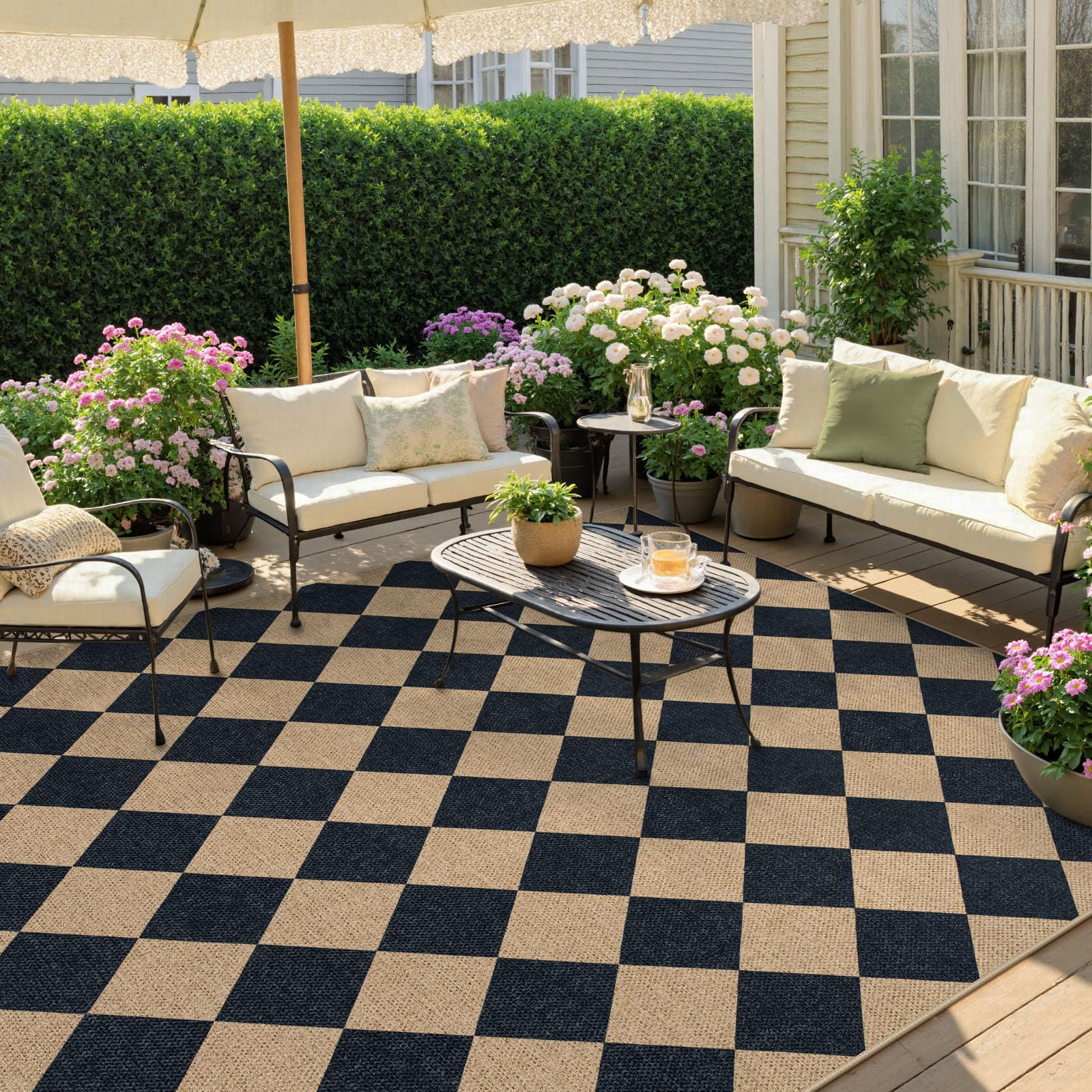 Lahome Colette rug with non-slip backing enhances safety on smooth floors.