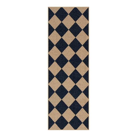 Lahome Colette front-door entryway rug welcomes guests with a neat checkerboard look.