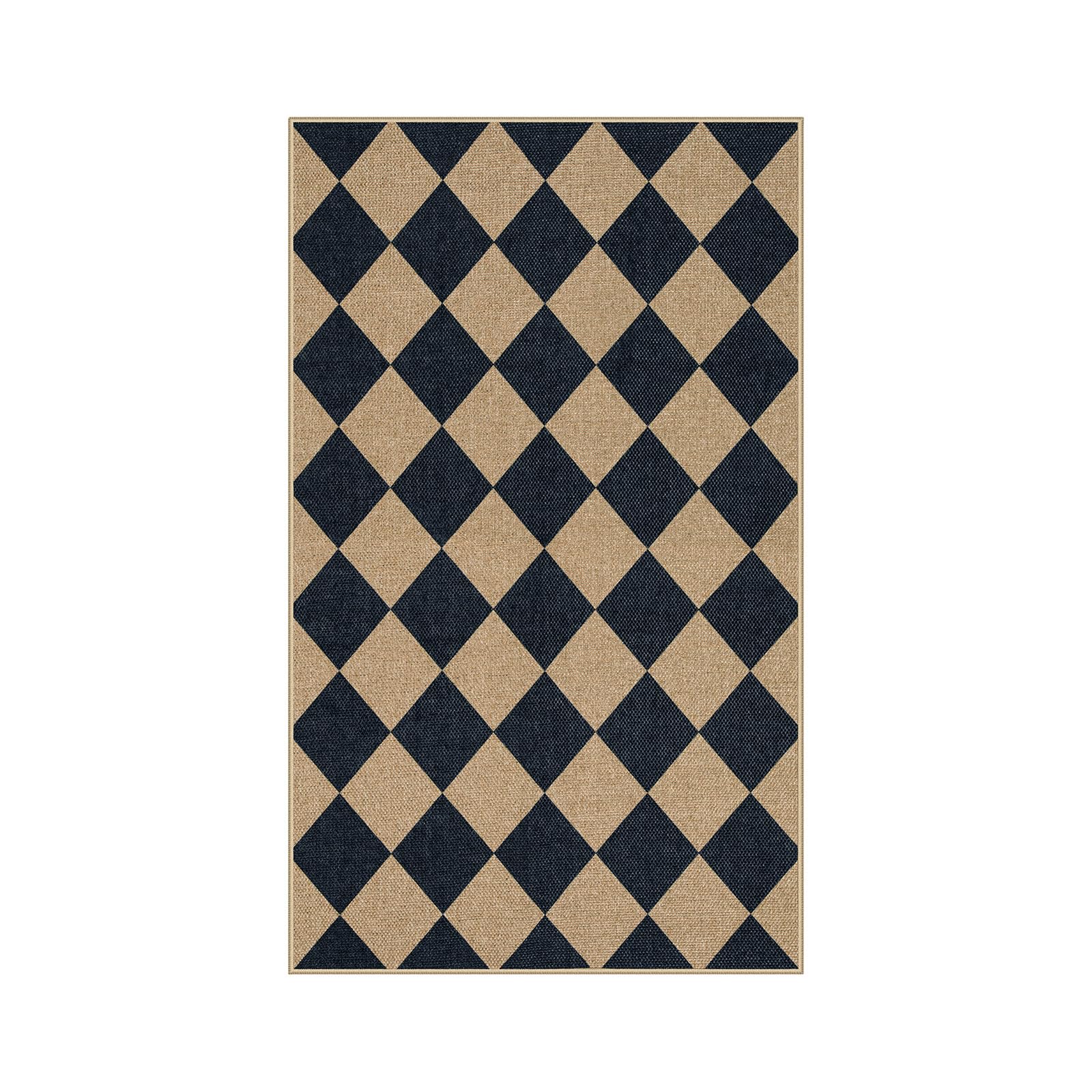 Lahome Colette rug shown unrolling and setup in a living space