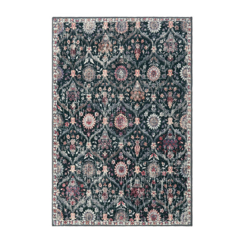 Lahome Elise Black Multi rug adds vintage-inspired charm to spaces.