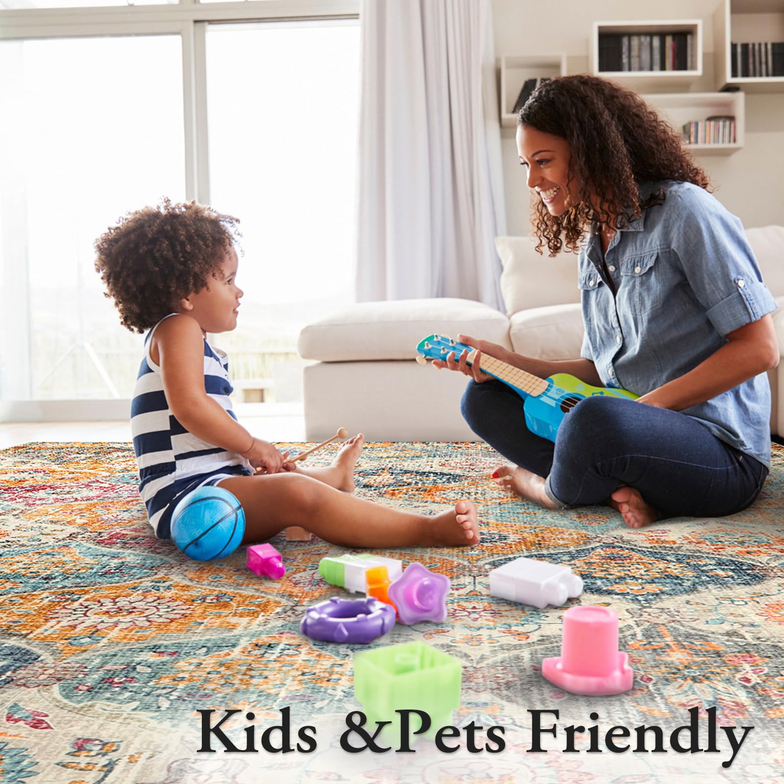 Lahome Elise trellis-pattern rug brings Boho charm with versatile decor compatibility.