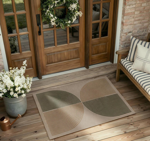 Lahome Enfys Rainbow rug designed for indoor-outdoor use with washable convenience.